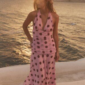 ZARA POLKA DOT MAXI DRESS